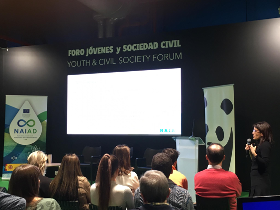 AudienciaenespaciodeNAIADdentrodelaCOP25 Audiencia en espacio de NAIAD dentro de la COP25